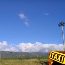 taxi, tropisch eiland
