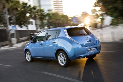 Nissan, Leaf, elektrisch, auto, taxi