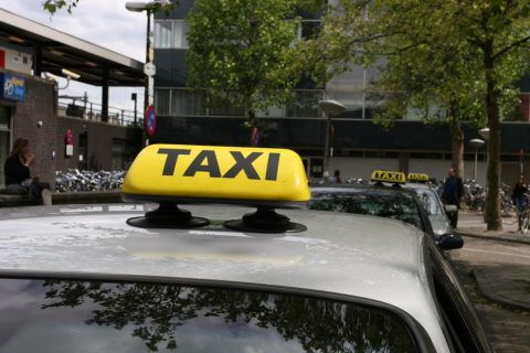 taxi, taxistandplaats, station