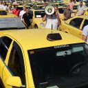 staking, taxichauffeurs, griekenland, taxi
