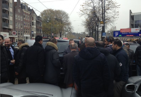 Amsterdam, taxichauffeur, TTO, actie, protest, taxi