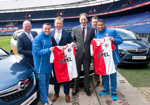 Ad Vasen, Jordy Clasie, Stef Hesselink, Pim van der Boom, Douwe Olijhoek en Tony Vilhena., BIOS-Groep, Feyenoord, Opel