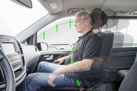 Shaping Future Transportation 2015 – Campus Safety – Pre-Safe in the VDA evasion test; Mercedes-Benz Vito
