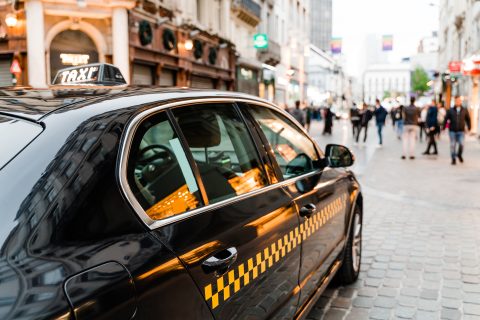 Een taxi in Brussel