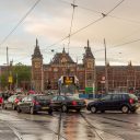 Verkeersdrukte in Amsterdam